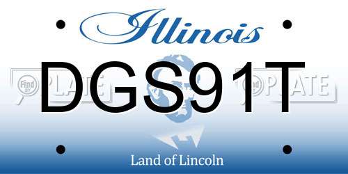 DGS91T Illinois License Plate