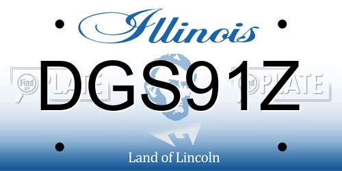 DGS91Z Illinois License Plate