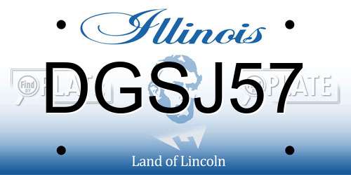 DGSJ57 Illinois License Plate