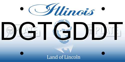 DGTGDDT Illinois License Plate