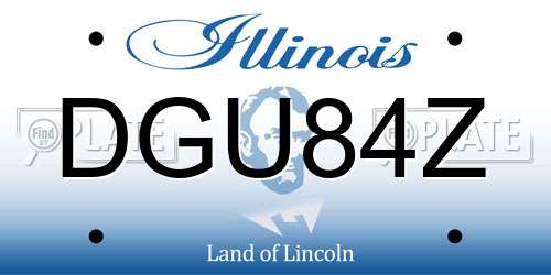 DGU84Z Illinois License Plate