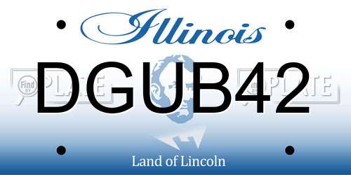 DGUB42 Illinois License Plate
