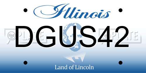 DGUS42 Illinois License Plate