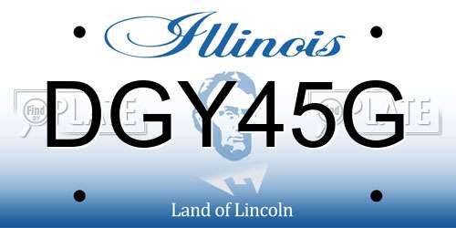 DGY45G Illinois License Plate