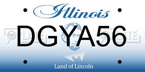 DGYA56 Illinois License Plate
