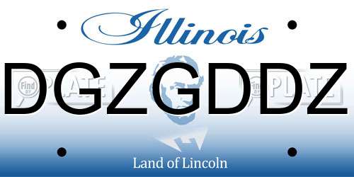 DGZGDDZ Illinois License Plate