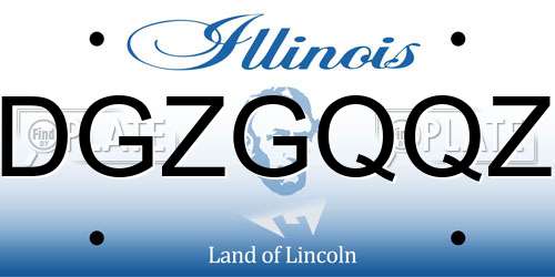 DGZGQQZ Illinois License Plate