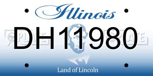 DH11980 Illinois License Plate