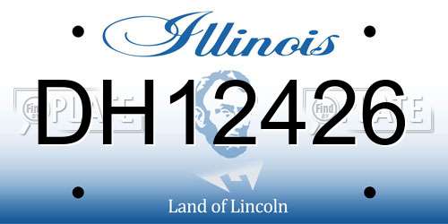 DH12426 Illinois License Plate