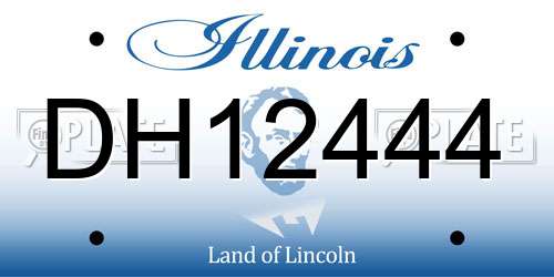 DH12444 Illinois License Plate