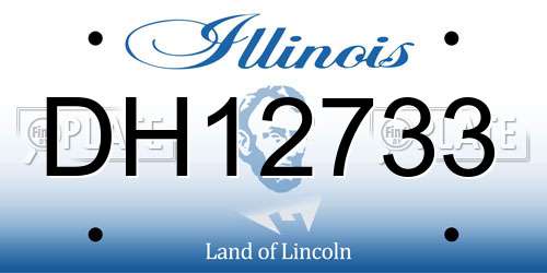 DH12733 Illinois License Plate