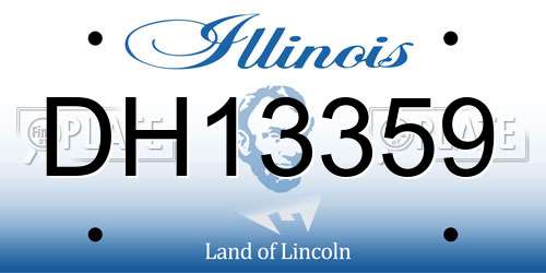 DH13359 Illinois License Plate