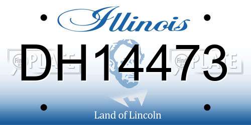 DH14473 Illinois License Plate