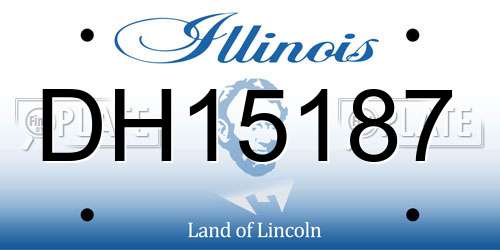 DH15187 Illinois License Plate