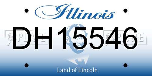 DH15546 Illinois License Plate