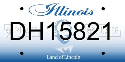 DH15821 Illinois License Plate