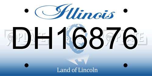 DH16876 Illinois License Plate