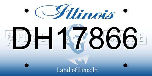 DH17866 Illinois License Plate