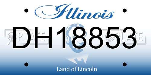DH18853 Illinois License Plate