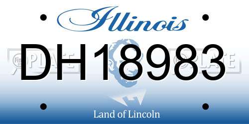 DH18983 Illinois License Plate