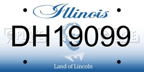 DH19099 Illinois License Plate