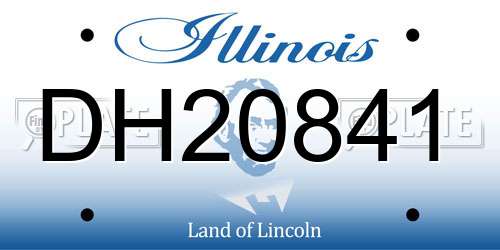 DH20841 Illinois License Plate