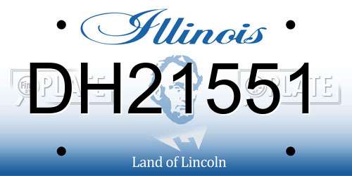 DH21551 Illinois License Plate
