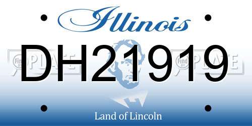 DH21919 Illinois License Plate