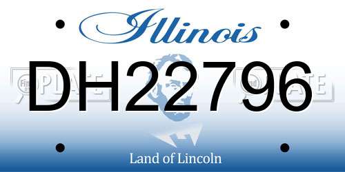 DH22796 Illinois License Plate
