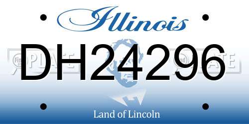 DH24296 Illinois License Plate