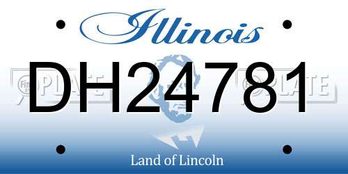 DH24781 Illinois License Plate