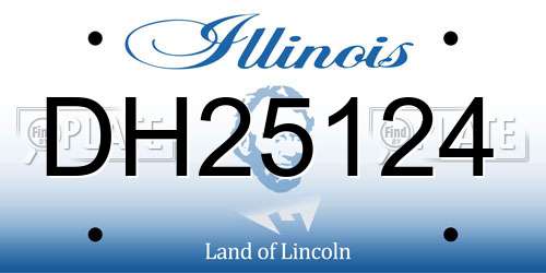 DH25124 Illinois License Plate