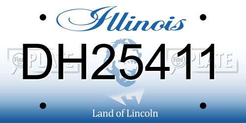 DH25411 Illinois License Plate