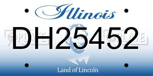 DH25452 Illinois License Plate