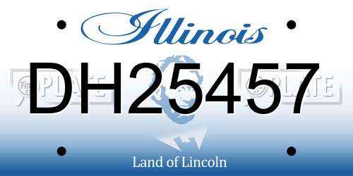 DH25457 Illinois License Plate