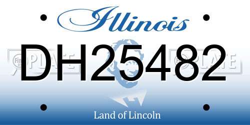DH25482 Illinois License Plate