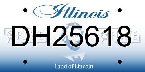 DH25618 Illinois License Plate