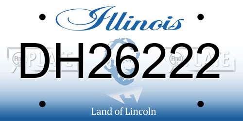 DH26222 Illinois License Plate