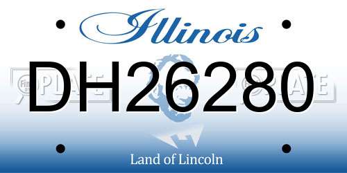 DH26280 Illinois License Plate