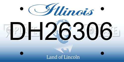 DH26306 Illinois License Plate