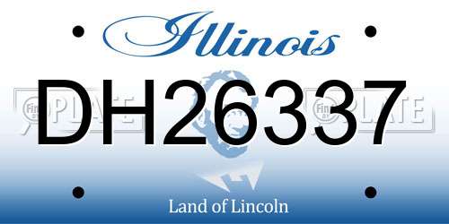 DH26337 Illinois License Plate
