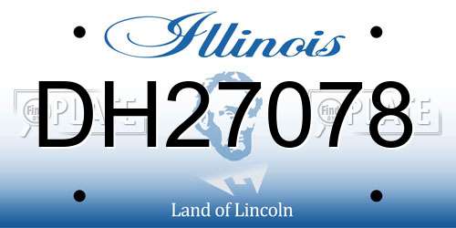 DH27078 Illinois License Plate