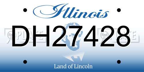 DH27428 Illinois License Plate