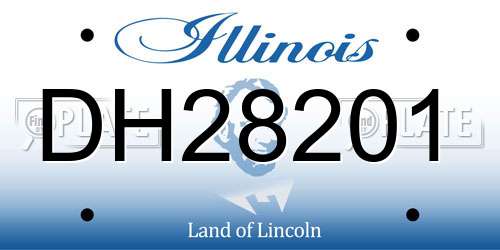 DH28201 Illinois License Plate