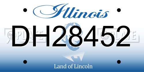 DH28452 Illinois License Plate