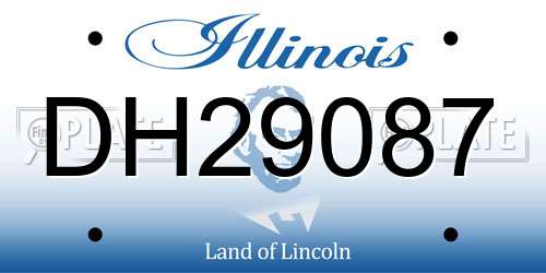 DH29087 Illinois License Plate