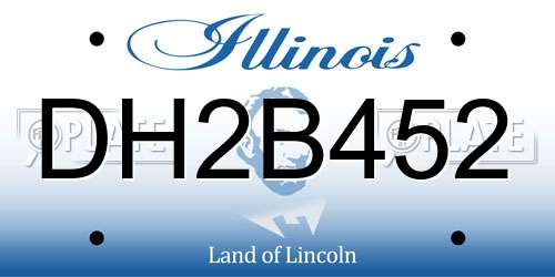DH2B452 Illinois License Plate