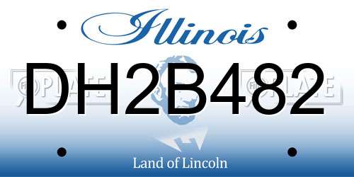 DH2B482 Illinois License Plate