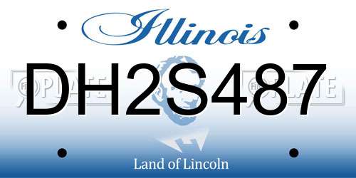 DH2S487 Illinois License Plate