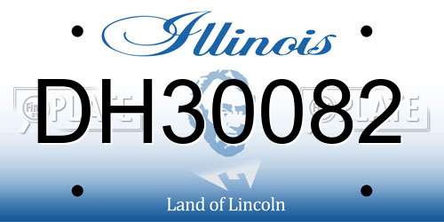 DH30082 Illinois License Plate